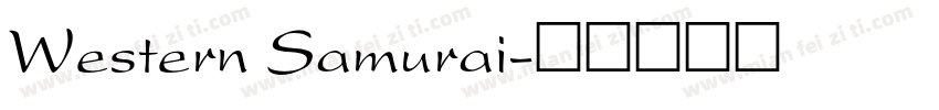 Western Samurai字体转换